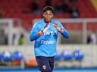 Zion Suzuki of Parma Calcio during the Serie A match between Lecce and Parma in Lecce, Italy, on September 21, 2024. (