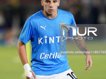 Adrian Bernabe of Parma Calcio during the Serie A match between Lecce and Parma in Lecce, Italy, on September 21, 2024. (