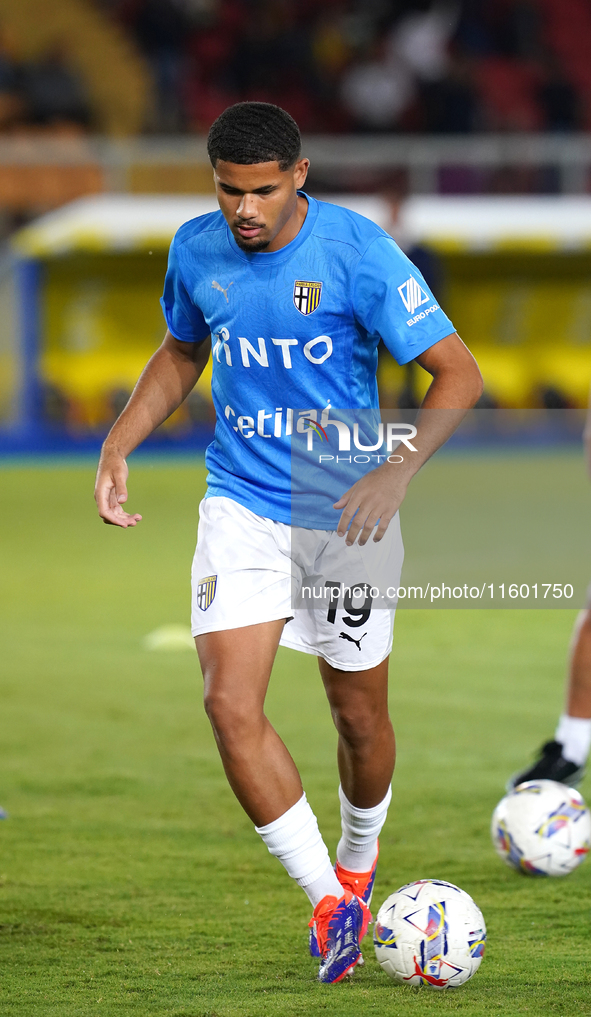 Simon Sohm of Parma Calcio during the Serie A match between Lecce and Parma in Lecce, Italy, on September 21, 2024. 