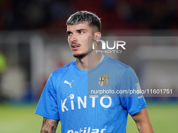 Valentin Mihaila of Parma Calcio during the Serie A match between Lecce and Parma in Lecce, Italy, on September 21, 2024. 