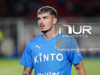 Valentin Mihaila of Parma Calcio during the Serie A match between Lecce and Parma in Lecce, Italy, on September 21, 2024. (