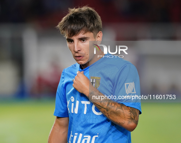 Adrian Bernabe of Parma Calcio during the Serie A match between Lecce and Parma in Lecce, Italy, on September 21, 2024. 