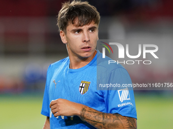 Adrian Bernabe of Parma Calcio during the Serie A match between Lecce and Parma in Lecce, Italy, on September 21, 2024. (