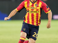 Ylber Ramadani of US Lecce is in action during the Serie A match between Lecce and Parma in Lecce, Italy, on September 21, 2024. (