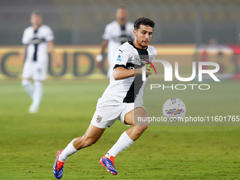 Botond Balogh of Parma Calcio is in action during the Serie A match between Lecce and Parma in Lecce, Italy, on September 21, 2024. (