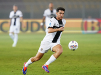 Botond Balogh of Parma Calcio is in action during the Serie A match between Lecce and Parma in Lecce, Italy, on September 21, 2024. (