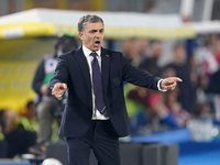 Fabio Pecchia, head coach of Parma Calcio, watches the Serie A match between Lecce and Parma in Lecce, Italy, on September 21, 2024. (