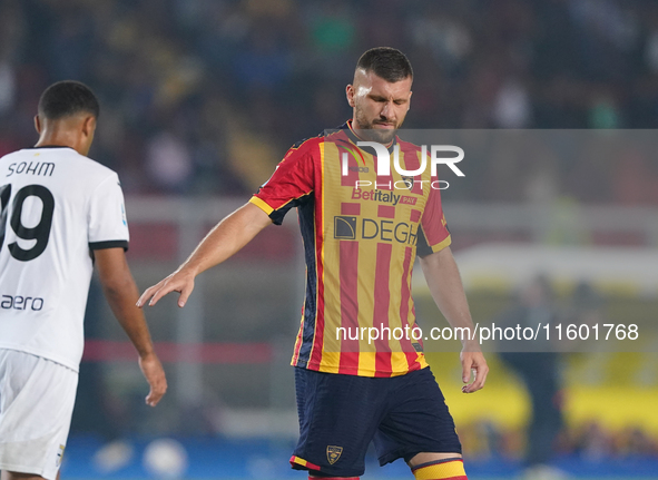 Ante Rebic of US Lecce is in action during the Serie A match between Lecce and Parma in Lecce, Italy, on September 21, 2024. 