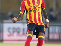 Lasagna Coulibaly of US Lecce is in action during the Serie A match between Lecce and Parma in Lecce, Italy, on September 21, 2024. (