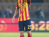 Antonino Gallo of US Lecce is in action during the Serie A match between Lecce and Parma in Lecce, Italy, on September 21, 2024. (