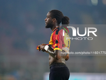 Lasagna Coulibaly of US Lecce is in action during the Serie A match between Lecce and Parma in Lecce, Italy, on September 21, 2024. (