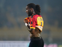 Lasagna Coulibaly of US Lecce is in action during the Serie A match between Lecce and Parma in Lecce, Italy, on September 21, 2024. (