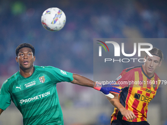 Zion Suzuki of Parma Calcio during the Serie A match between Lecce and Parma in Lecce, Italy, on September 21, 2024. (