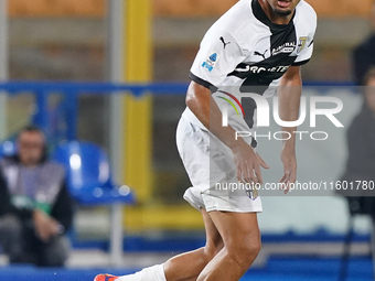 Ange-Yoan Bonny of Parma Calcio is in action during the Serie A match between Lecce and Parma in Lecce, Italy, on September 21, 2024. (