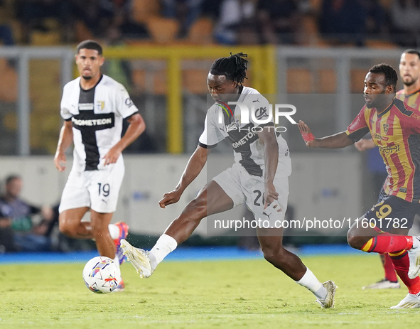 Woyo Coulibaly of Parma Calcio is in action during the Serie A match between Lecce and Parma in Lecce, Italy, on September 21, 2024. 