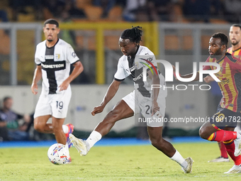 Woyo Coulibaly of Parma Calcio is in action during the Serie A match between Lecce and Parma in Lecce, Italy, on September 21, 2024. (