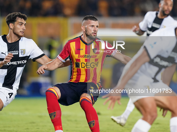 Ante Rebic of US Lecce is in action during the Serie A match between Lecce and Parma in Lecce, Italy, on September 21, 2024. 