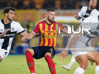 Ante Rebic of US Lecce is in action during the Serie A match between Lecce and Parma in Lecce, Italy, on September 21, 2024. (