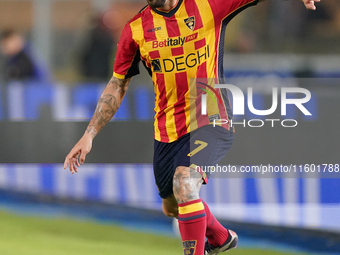 Tete Morente of US Lecce is in action during the Serie A match between Lecce and Parma in Lecce, Italy, on September 21, 2024. (