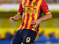 Nikola Krstovic of US Lecce is in action during the Serie A match between Lecce and Parma in Lecce, Italy, on September 21, 2024. (