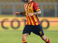 Tete Morente of US Lecce is in action during the Serie A match between Lecce and Parma in Lecce, Italy, on September 21, 2024. (