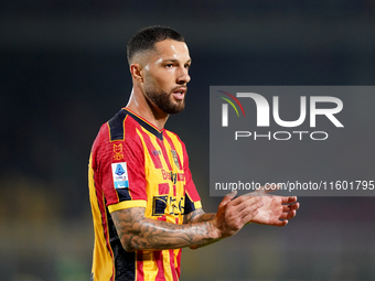 Tete Morente of US Lecce is in action during the Serie A match between Lecce and Parma in Lecce, Italy, on September 21, 2024. (