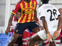 Patrick Dorgu of US Lecce is in action during the Serie A match between Lecce and Parma in Lecce, Italy, on September 21, 2024. (