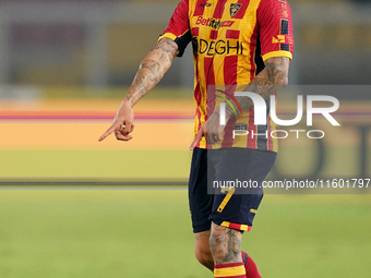 Tete Morente of US Lecce is in action during the Serie A match between Lecce and Parma in Lecce, Italy, on September 21, 2024. (