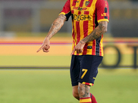 Tete Morente of US Lecce is in action during the Serie A match between Lecce and Parma in Lecce, Italy, on September 21, 2024. (