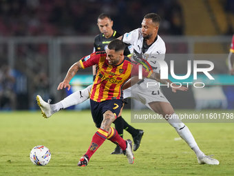 Tete Morente of US Lecce is in action during the Serie A match between Lecce and Parma in Lecce, Italy, on September 21, 2024. (