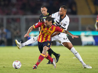 Tete Morente of US Lecce is in action during the Serie A match between Lecce and Parma in Lecce, Italy, on September 21, 2024. (