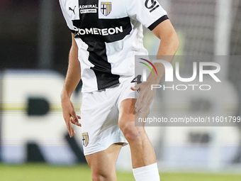 Botond Balogh of Parma Calcio is in action during the Serie A match between Lecce and Parma in Lecce, Italy, on September 21, 2024. (