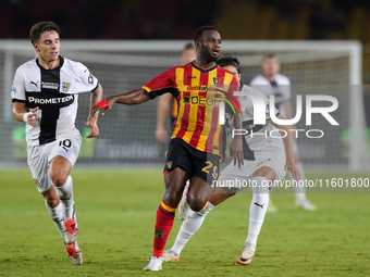 Lasagna Coulibaly of US Lecce is in action during the Serie A match between Lecce and Parma in Lecce, Italy, on September 21, 2024. (