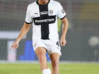 Valentin Mihaila of Parma Calcio is in action during the Serie A match between Lecce and Parma in Lecce, Italy, on September 21, 2024. (