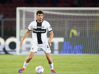 Botond Balogh of Parma Calcio is in action during the Serie A match between Lecce and Parma in Lecce, Italy, on September 21, 2024. (