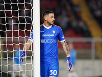 Wladimiro Falcone of US Lecce during the Serie A match between Lecce and Parma in Lecce, Italy, on September 21, 2024. (