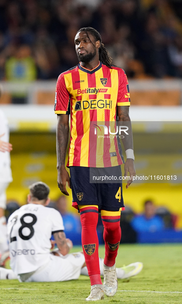 Kialonda Gaspar of US Lecce is in action during the Serie A match between Lecce and Parma in Lecce, Italy, on September 21, 2024. 