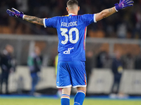 Wladimiro Falcone of US Lecce during the Serie A match between Lecce and Parma in Lecce, Italy, on September 21, 2024. (