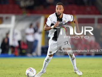 Hernani of Parma Calcio is in action during the Serie A match between Lecce and Parma in Lecce, Italy, on September 21, 2024. (