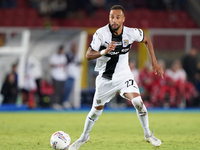 Hernani of Parma Calcio is in action during the Serie A match between Lecce and Parma in Lecce, Italy, on September 21, 2024. (