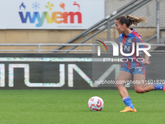 Indiah-Paige Riley of Crystal Palace Women is in action during the Barclays FA Women's Super League soccer match between Tottenham Hotspur W...