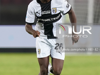 Woyo Coulibaly of Parma Calcio is in action during the Serie A match between Lecce and Parma in Lecce, Italy, on September 21, 2024. (