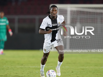 Woyo Coulibaly of Parma Calcio is in action during the Serie A match between Lecce and Parma in Lecce, Italy, on September 21, 2024. (