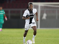 Woyo Coulibaly of Parma Calcio is in action during the Serie A match between Lecce and Parma in Lecce, Italy, on September 21, 2024. (