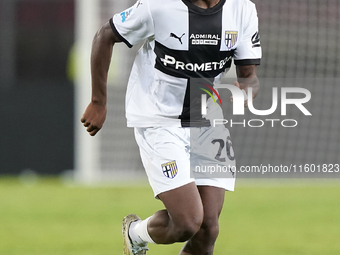 Woyo Coulibaly of Parma Calcio is in action during the Serie A match between Lecce and Parma in Lecce, Italy, on September 21, 2024. (