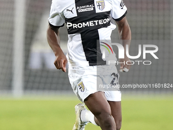 Woyo Coulibaly of Parma Calcio is in action during the Serie A match between Lecce and Parma in Lecce, Italy, on September 21, 2024. (