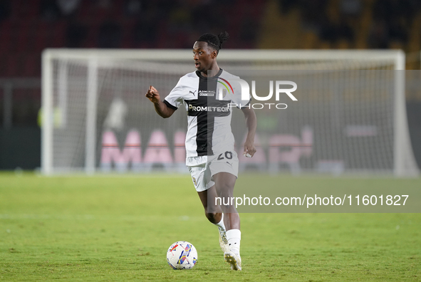 Woyo Coulibaly of Parma Calcio is in action during the Serie A match between Lecce and Parma in Lecce, Italy, on September 21, 2024. 