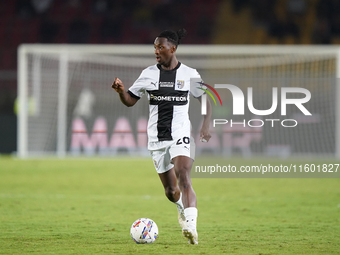 Woyo Coulibaly of Parma Calcio is in action during the Serie A match between Lecce and Parma in Lecce, Italy, on September 21, 2024. (