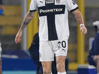 Antoine Hainaut of Parma Calcio is in action during the Serie A match between Lecce and Parma in Lecce, Italy, on September 21, 2024. (