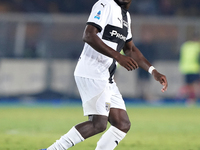 Ange-Yoan Bonny of Parma Calcio is in action during the Serie A match between Lecce and Parma in Lecce, Italy, on September 21, 2024. (